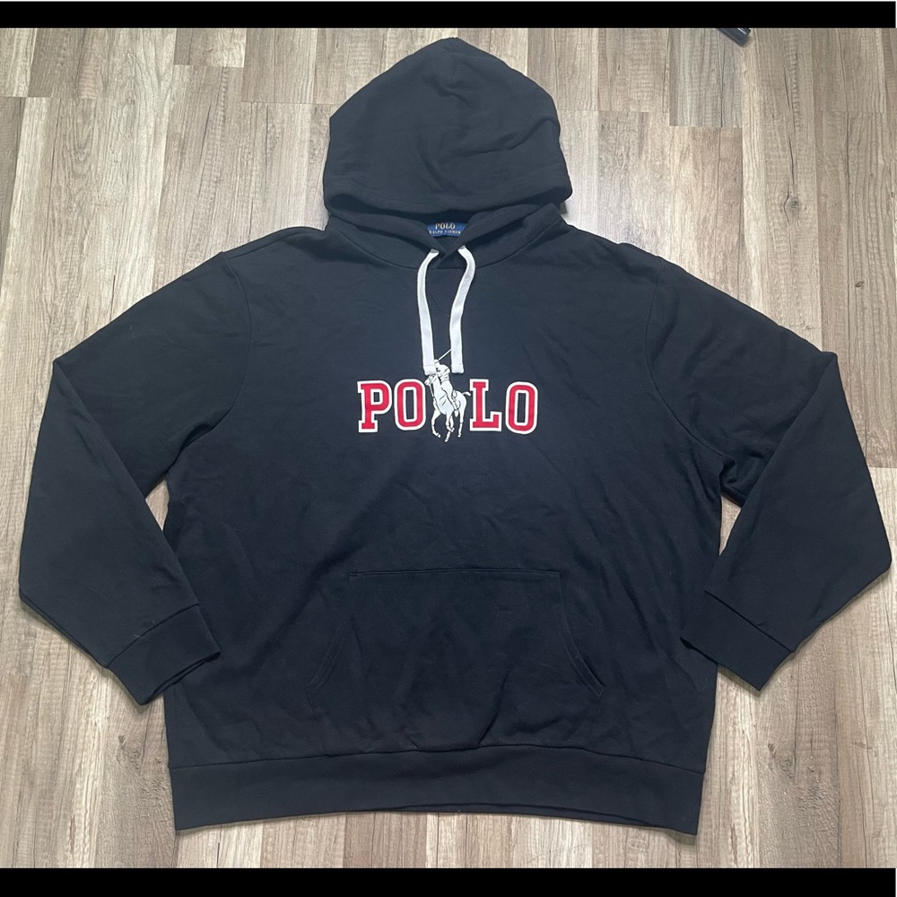 SOLD!!Polo Ralph Lauren Spell Out Pull Over Hoodie